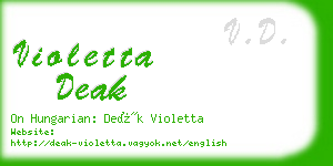 violetta deak business card